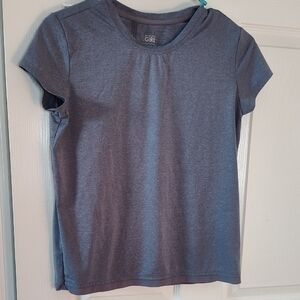Athleta Heathered Slate Blue Short Sleeve Crew Tee